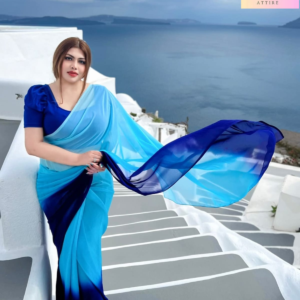 ইন্ডিয়ান ওয়েটলেস জর্জেট শাড়ি Code : 01